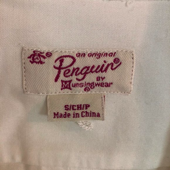 Penguin brand white button down shirt Sz Small - Picture 5 of 7